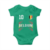 Belgium Soccer Sports Graphic Number 10 Jersey Style Baby Onesie Proud Belgian Football Fans Game Day Pride