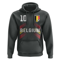Belgium Soccer Sports Graphic Number 10 Jersey Style Hoodie Proud Belgian Football Fans Game Day Pride