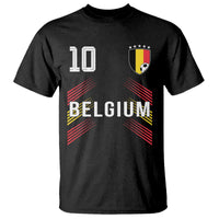 Belgium Soccer Sports Graphic Number 10 Jersey Style T Shirt Proud Belgian Football Fans Game Day Pride