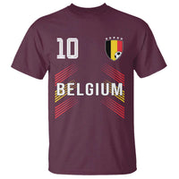 Belgium Soccer Sports Graphic Number 10 Jersey Style T Shirt Proud Belgian Football Fans Game Day Pride