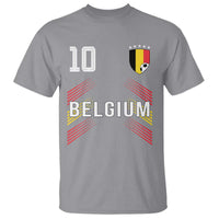 Belgium Soccer Sports Graphic Number 10 Jersey Style T Shirt Proud Belgian Football Fans Game Day Pride