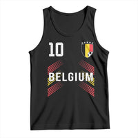 Belgium Soccer Sports Graphic Number 10 Jersey Style Tank Top Proud Belgian Football Fans Game Day Pride