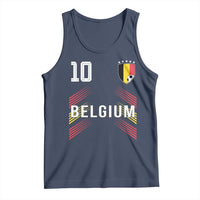 Belgium Soccer Sports Graphic Number 10 Jersey Style Tank Top Proud Belgian Football Fans Game Day Pride