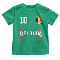 Belgium Soccer Sports Graphic Number 10 Jersey Style Toddler T Shirt Proud Belgian Football Fans Game Day Pride