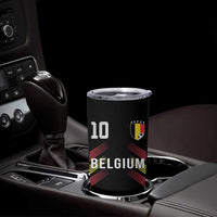 Belgium Soccer Sports Graphic Number 10 Jersey Style Tumbler Cup Proud Belgian Football Fans Game Day Pride