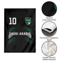 Saudi Arabia Soccer Sports Graphic Number 10 Jersey Style Garden Flag Proud Saudi Football Fans Game Day Pride