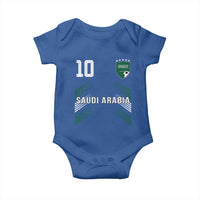 Saudi Arabia Soccer Sports Graphic Number 10 Jersey Style Baby Onesie Proud Saudi Football Fans Game Day Pride