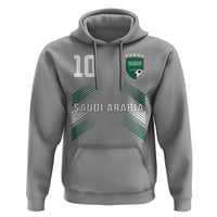 Saudi Arabia Soccer Sports Graphic Number 10 Jersey Style Hoodie Proud Saudi Football Fans Game Day Pride