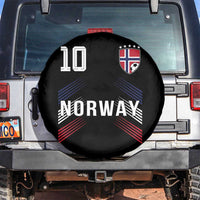 Norway Soccer Sports Graphic Number 10 Jersey Style Spare Tire Cover Proud Norwegian Football Fans Game Day Pride