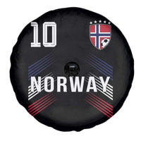Norway Soccer Sports Graphic Number 10 Jersey Style Spare Tire Cover Proud Norwegian Football Fans Game Day Pride