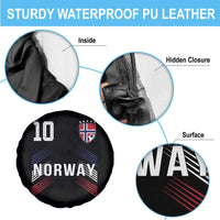 Norway Soccer Sports Graphic Number 10 Jersey Style Spare Tire Cover Proud Norwegian Football Fans Game Day Pride