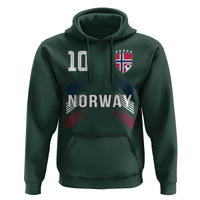 Norway Soccer Sports Graphic Number 10 Jersey Style Hoodie Proud Norwegian Football Fans Game Day Pride