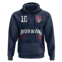 Norway Soccer Sports Graphic Number 10 Jersey Style Hoodie Proud Norwegian Football Fans Game Day Pride
