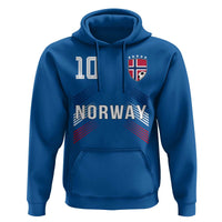 Norway Soccer Sports Graphic Number 10 Jersey Style Hoodie Proud Norwegian Football Fans Game Day Pride