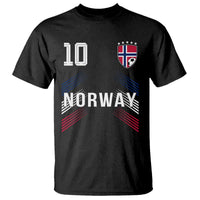 Norway Soccer Sports Graphic Number 10 Jersey Style T Shirt Proud Norwegian Football Fans Game Day Pride