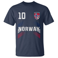 Norway Soccer Sports Graphic Number 10 Jersey Style T Shirt Proud Norwegian Football Fans Game Day Pride