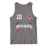 Norway Soccer Sports Graphic Number 10 Jersey Style Tank Top Proud Norwegian Football Fans Game Day Pride