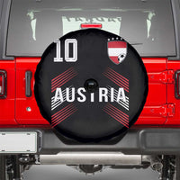 Austria Soccer Sports Graphic Number 10 Jersey Style Spare Tire Cover Proud Austrian Football Fans Game Day Pride