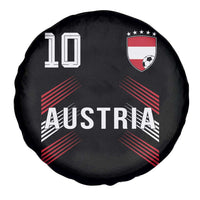 Austria Soccer Sports Graphic Number 10 Jersey Style Spare Tire Cover Proud Austrian Football Fans Game Day Pride