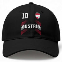 Austria Soccer Sports Graphic Number 10 Jersey Style Baseball Cap Proud Austrian Football Fans Game Day Pride