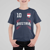 Austria Soccer Sports Graphic Number 10 Jersey Style T Shirt For Kid Proud Austrian Football Fans Game Day Pride