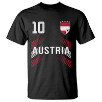 Austria Soccer Sports Graphic Number 10 Jersey Style T Shirt Proud Austrian Football Fans Game Day Pride