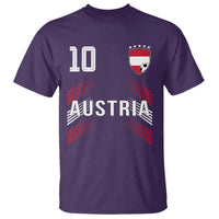 Austria Soccer Sports Graphic Number 10 Jersey Style T Shirt Proud Austrian Football Fans Game Day Pride