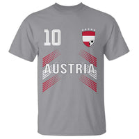 Austria Soccer Sports Graphic Number 10 Jersey Style T Shirt Proud Austrian Football Fans Game Day Pride