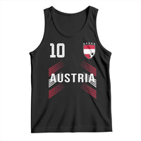 Austria Soccer Sports Graphic Number 10 Jersey Style Tank Top Proud Austrian Football Fans Game Day Pride