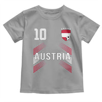 Austria Soccer Sports Graphic Number 10 Jersey Style Toddler T Shirt Proud Austrian Football Fans Game Day Pride