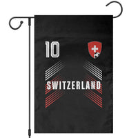 Switzerland Soccer Sports Graphic Number 10 Jersey Style Garden Flag Proud Swiss Football Fans Game Day Pride