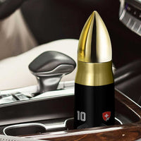 Switzerland Soccer Sports Graphic Number 10 Jersey Style Bullet Tumbler Proud Swiss Football Fans Game Day Pride