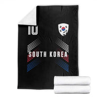 South Korea Soccer Sports Graphic Number 10 Jersey Style Throw Blanket Proud Korean Football Fans Game Day Pride