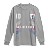 South Korea Soccer Sports Graphic Number 10 Jersey Style Long Sleeve Shirt Proud Korean Football Fans Game Day Pride