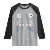 South Korea Soccer Sports Graphic Number 10 Jersey Style Raglan Shirt Proud Korean Football Fans Game Day Pride