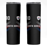 South Korea Soccer Sports Graphic Number 10 Jersey Style Skinny Tumbler Proud Korean Football Fans Game Day Pride
