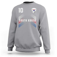 South Korea Soccer Sports Graphic Number 10 Jersey Style Sweatshirt Proud Korean Football Fans Game Day Pride