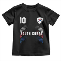 South Korea Soccer Sports Graphic Number 10 Jersey Style Toddler T Shirt Proud Korean Football Fans Game Day Pride