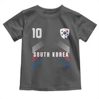 South Korea Soccer Sports Graphic Number 10 Jersey Style Toddler T Shirt Proud Korean Football Fans Game Day Pride