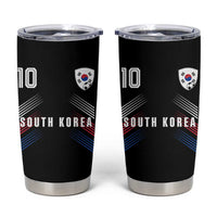 South Korea Soccer Sports Graphic Number 10 Jersey Style Tumbler Cup Proud Korean Football Fans Game Day Pride