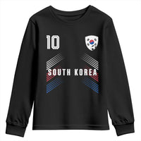 South Korea Soccer Sports Graphic Number 10 Jersey Style Youth Sweatshirt Proud Korean Football Fans Game Day Pride