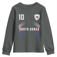 South Korea Soccer Sports Graphic Number 10 Jersey Style Youth Sweatshirt Proud Korean Football Fans Game Day Pride