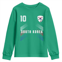 South Korea Soccer Sports Graphic Number 10 Jersey Style Youth Sweatshirt Proud Korean Football Fans Game Day Pride