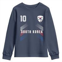 South Korea Soccer Sports Graphic Number 10 Jersey Style Youth Sweatshirt Proud Korean Football Fans Game Day Pride