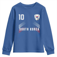 South Korea Soccer Sports Graphic Number 10 Jersey Style Youth Sweatshirt Proud Korean Football Fans Game Day Pride