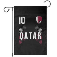 Qatar Soccer Sports Graphic Number 10 Jersey Style Garden Flag Proud Qatari Football Fans Game Day Pride
