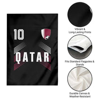 Qatar Soccer Sports Graphic Number 10 Jersey Style Garden Flag Proud Qatari Football Fans Game Day Pride