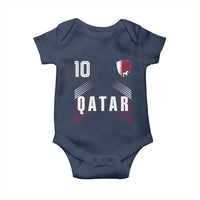 Qatar Soccer Sports Graphic Number 10 Jersey Style Baby Onesie Proud Qatari Football Fans Game Day Pride