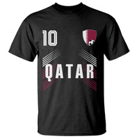 Qatar Soccer Sports Graphic Number 10 Jersey Style T Shirt Proud Qatari Football Fans Game Day Pride