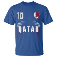 Qatar Soccer Sports Graphic Number 10 Jersey Style T Shirt Proud Qatari Football Fans Game Day Pride